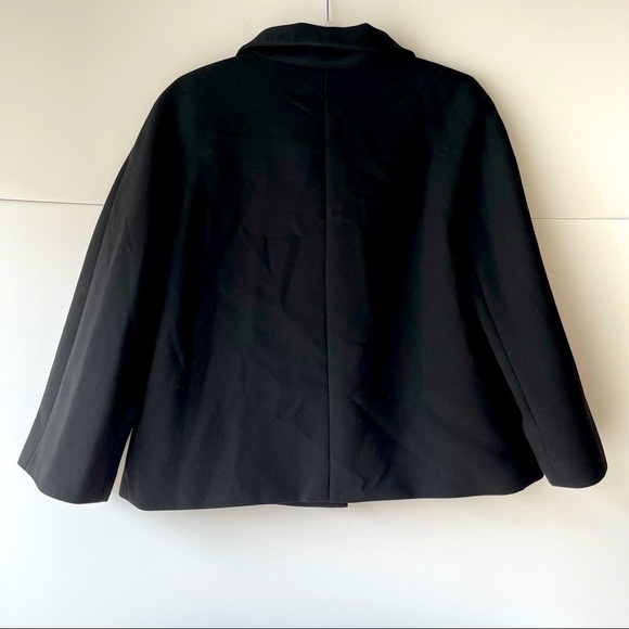 Talbots Women's Plus Size Black Blazer Jacket Coat Wool Blend Jacket, Sz 14 - Picture 5 of 16